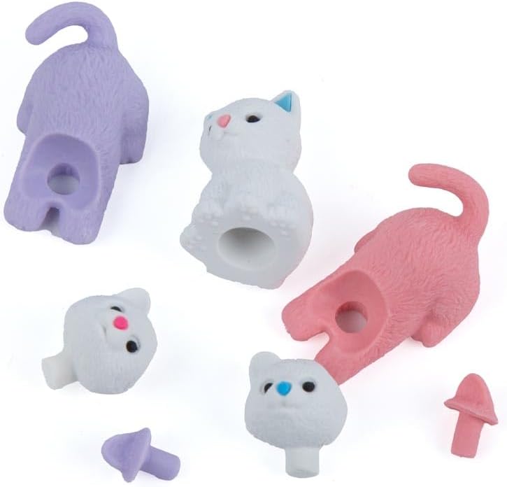 Daiso Cat Erasers, Multicolor (3 Pcs) - Image 3
